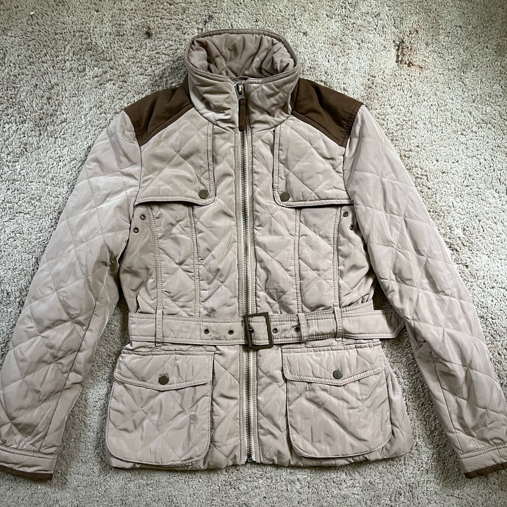 ZARA Quilted Riding Coat (size L)